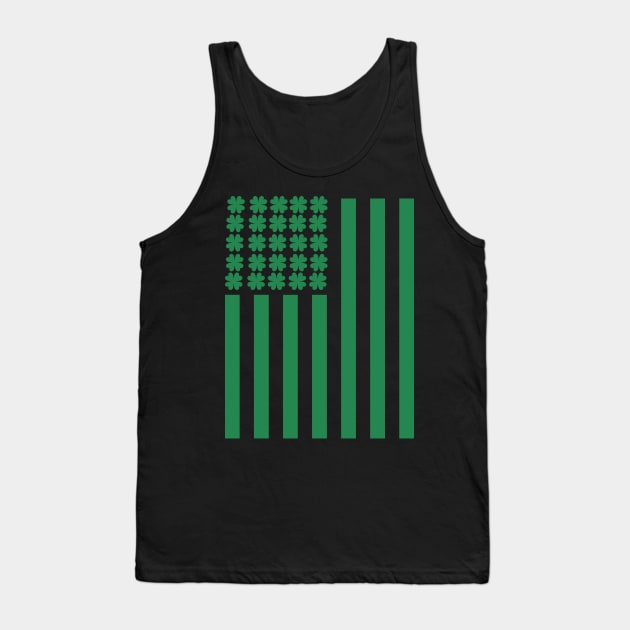 FOUR LEAVES CLOVER USA FLAG Tank Top by Kishu